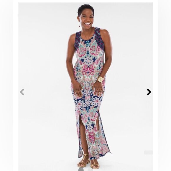 Chico’s Crown Paisley Maxi Dress - Picture 1 of 8